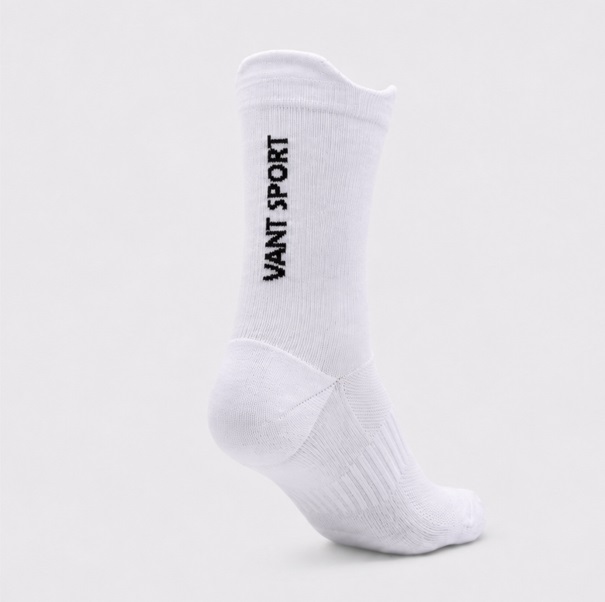 Media deportiva VANT Performance Socks en color blanco detalle 2